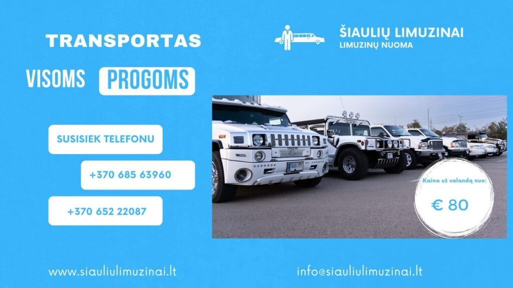 Siauliu limuzinai svenciu transportas limuzinu nuoma ir kaina nuo 80 per valanda