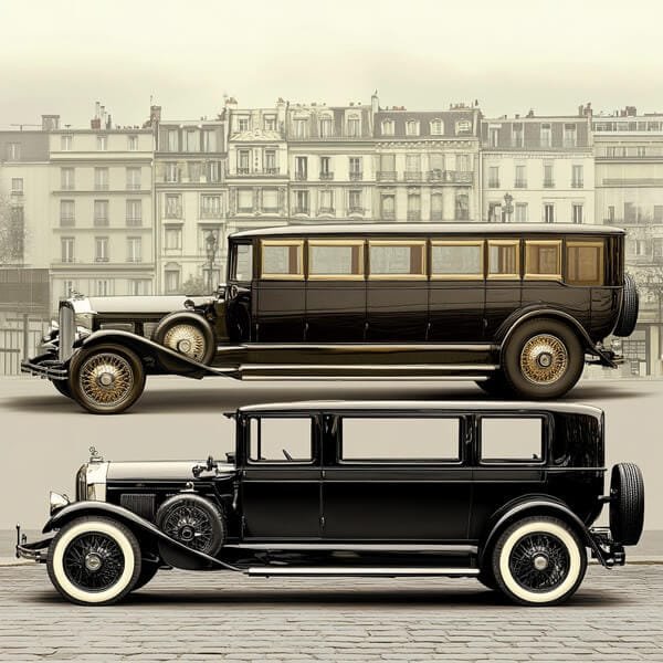Limuzinai senovėje AI generated